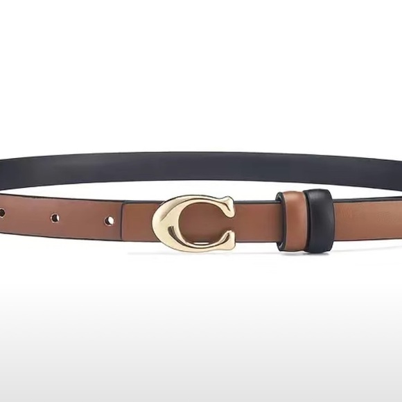 Big letter C classic buckle black belt - Picture 7 of 16